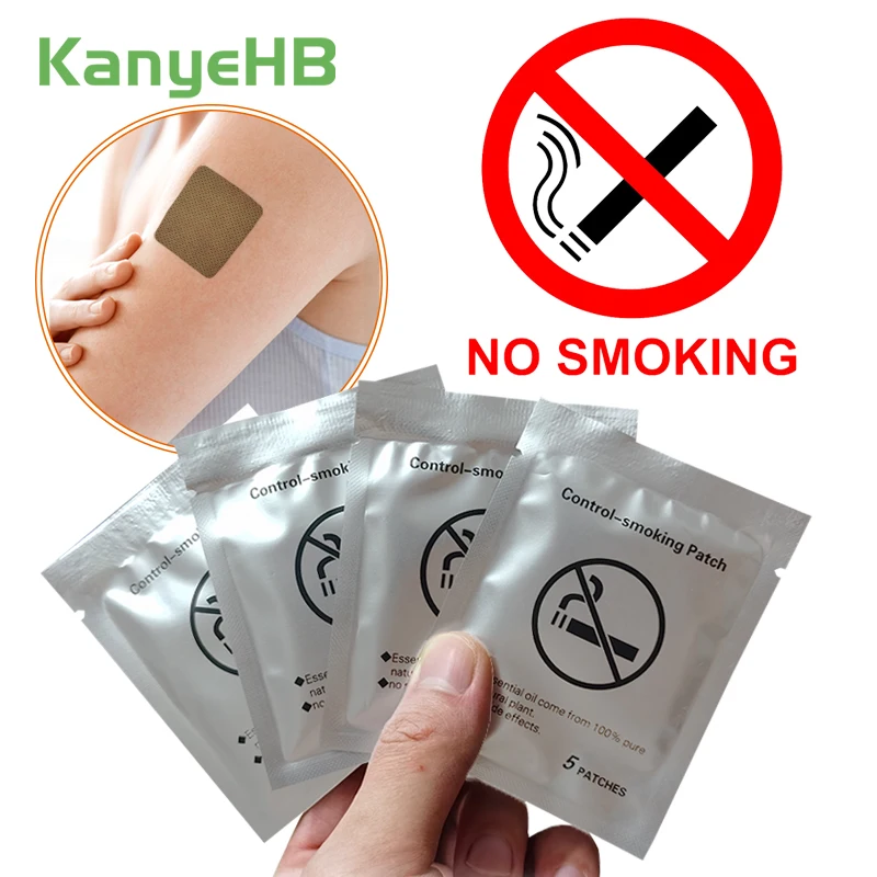 20pcs=4bags Smoking Cessation Plaster Quit Smoking Patch Anti Smoking Stickers Suppress Smoking Desire Natural Herbal Patch A439