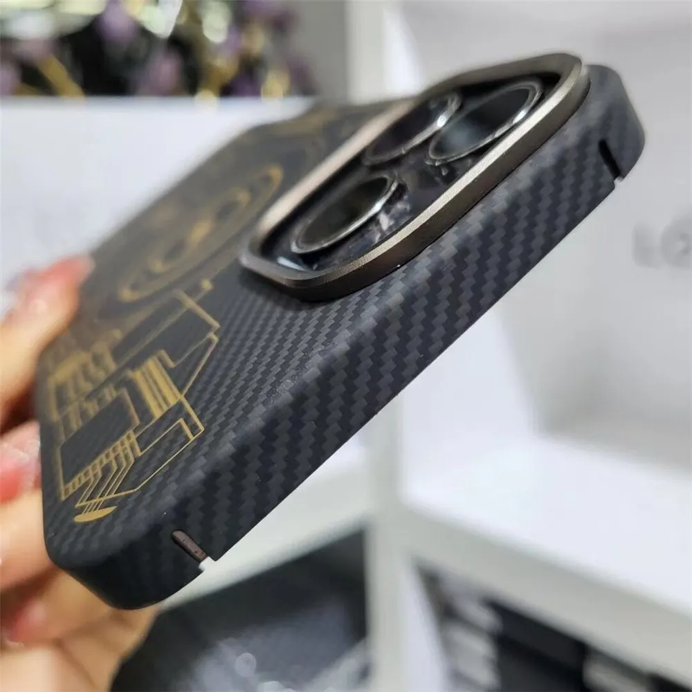Capa Carbon Fiber Aramid para iPhone, Capa Armor para Placa de Circuito, Original, 14 Pro Max, 14 Pro