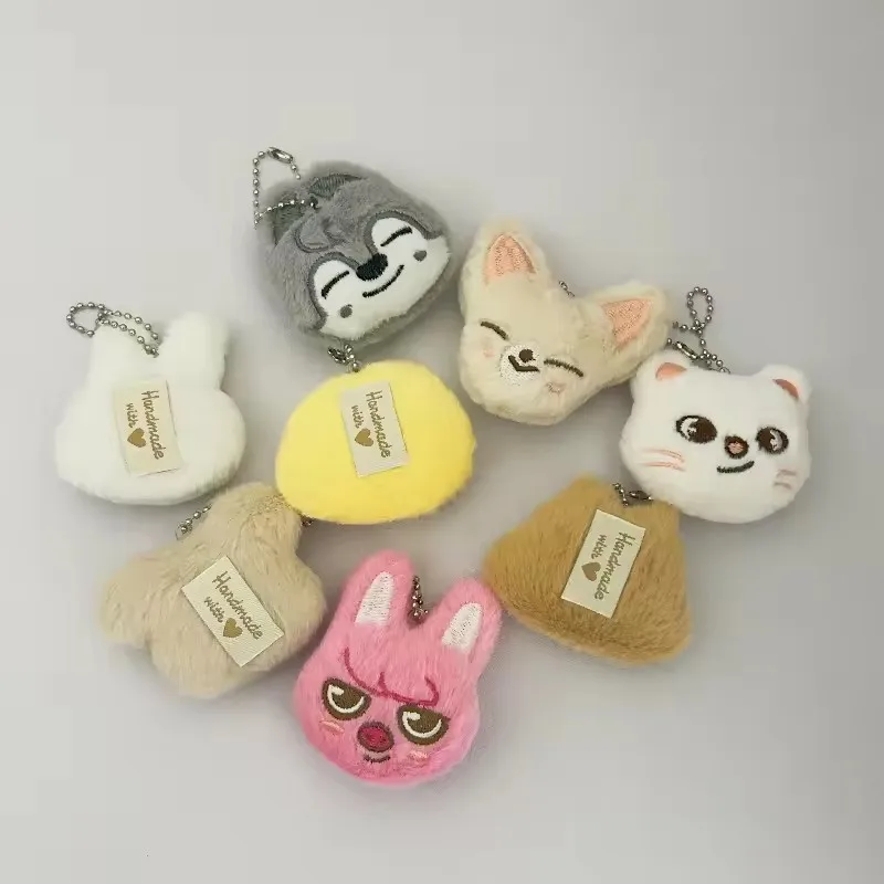 5 سنتيمتر SKZOO أفخم دمية قلادة المفاتيح الضالة الأطفال الكرتون لطيف الحيوان رئيس دمية ظهره قلادة أفخم لعبة أطفال هدية #2