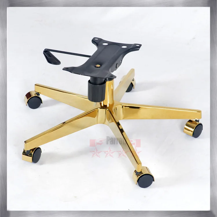 알루미늄 합금 금도금 5성급 사무용 의자 레저 회전 의자 5발 리프팅 베이스