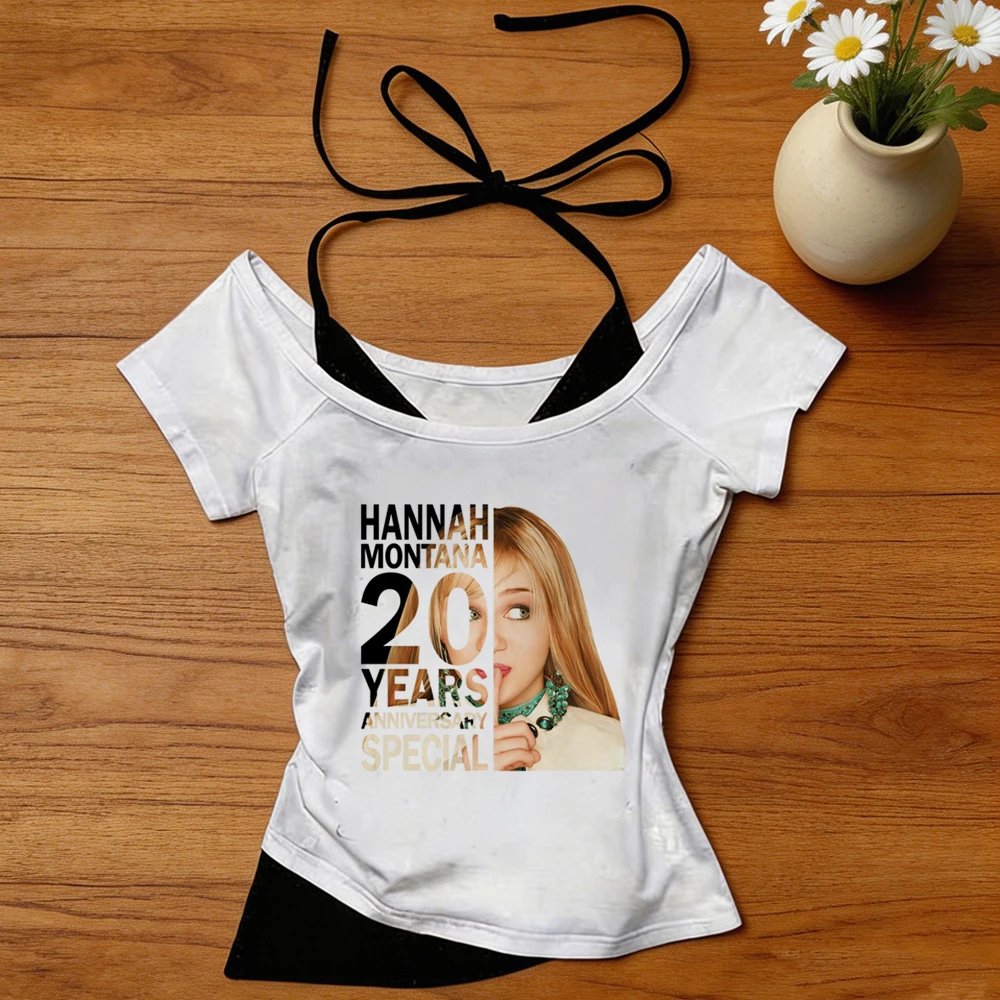 Hannah Montana crop top shoujo manga cutecore vintage gothic japanese shirt cute emo cutecore alternative