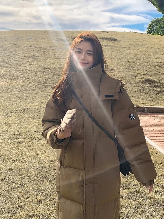 

Теплый повседневный хлопковый джем длиной до колена для колледжа, зимний новый дизайн, корейская версия, Brother Is Sli для поездок на работу