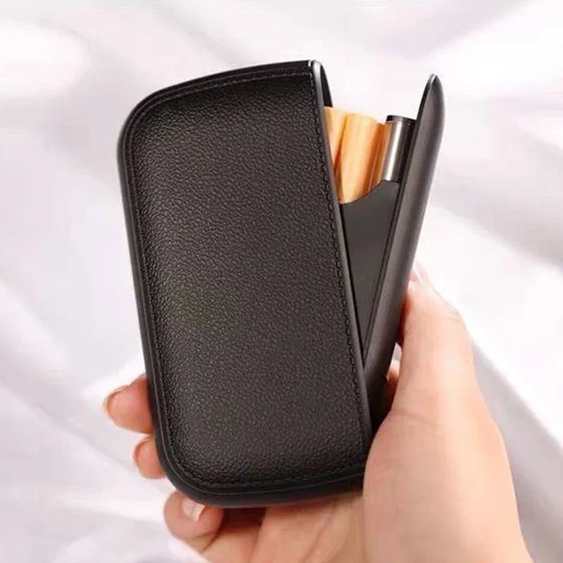 Creative Portable Cigarette Case and Lighter, 2 in 1, USB Rechargeable, Waterproof, 10 Cigarette Case, Gift for Smokers