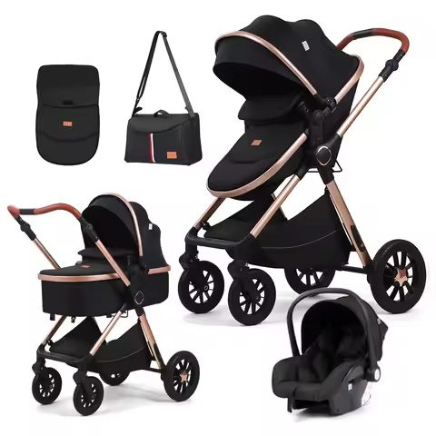 코치 파라 베베스. 럭셔리 캐리지 유모차 베이비 4 In 1 Kinderwagen 접이식 유모차 유모차 3 In 1 카시트 포함