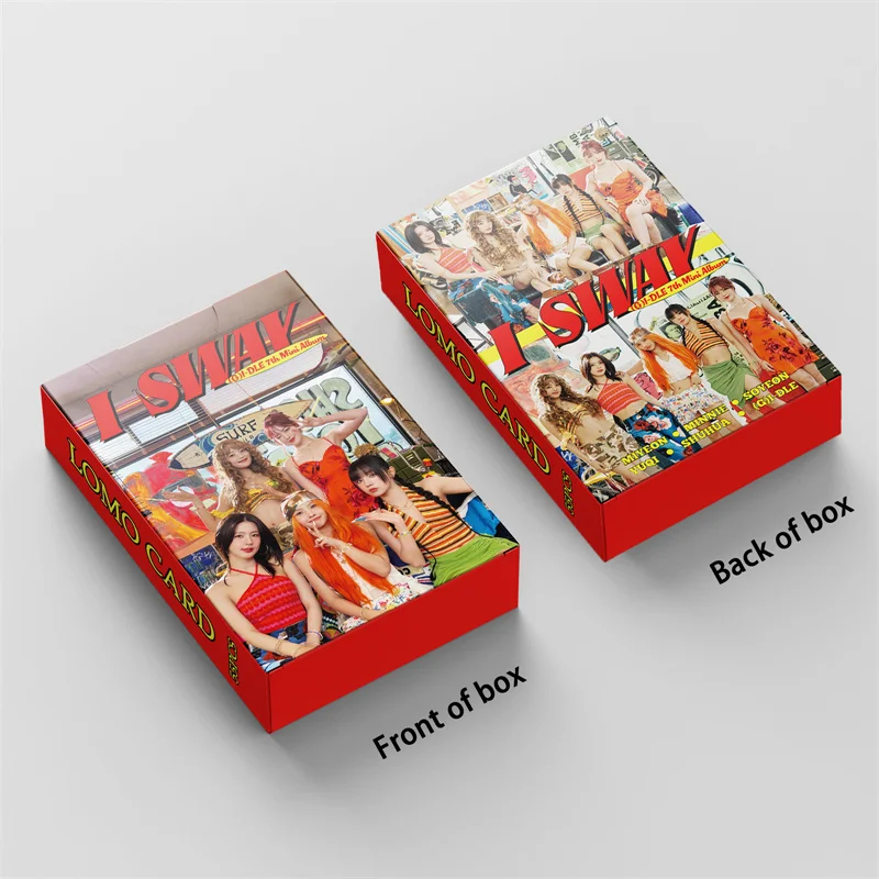 KPOP-álbum de regalo Klaxon LOMO, tarjeta de canción YUQI, MINNIE SHUWAH I SWAY, hermosa colección de fotos, regalo (G), postal de I-DLE, 55 unids/set