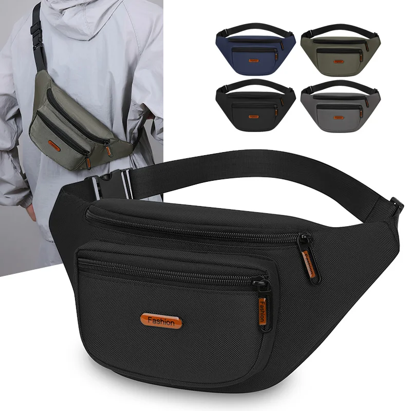 

Waterproof Men's Waist Pack Fanny Pack with Adjustable Strap for Travel Sports Running - Quick-Access Outdoor Waist Bag