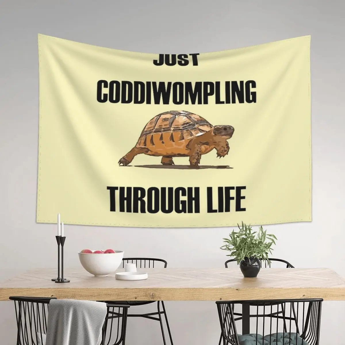 

Just Coddiwompling Through Life Tortoise Tapestry Wall Carpet Room Decoration Accessories Tapestry