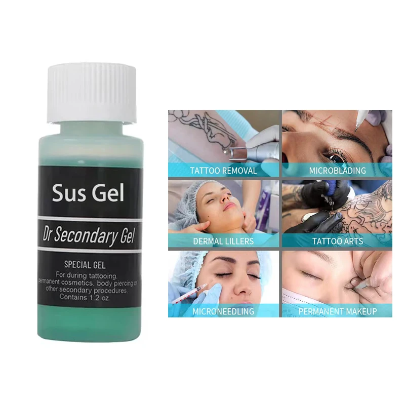 

NEW Blue Gel Tattoo Gel Sustain During Permanent Makeup Microblading Eyebrow Lips Face and Body Gel Tattoo Accessories 1.2OZ