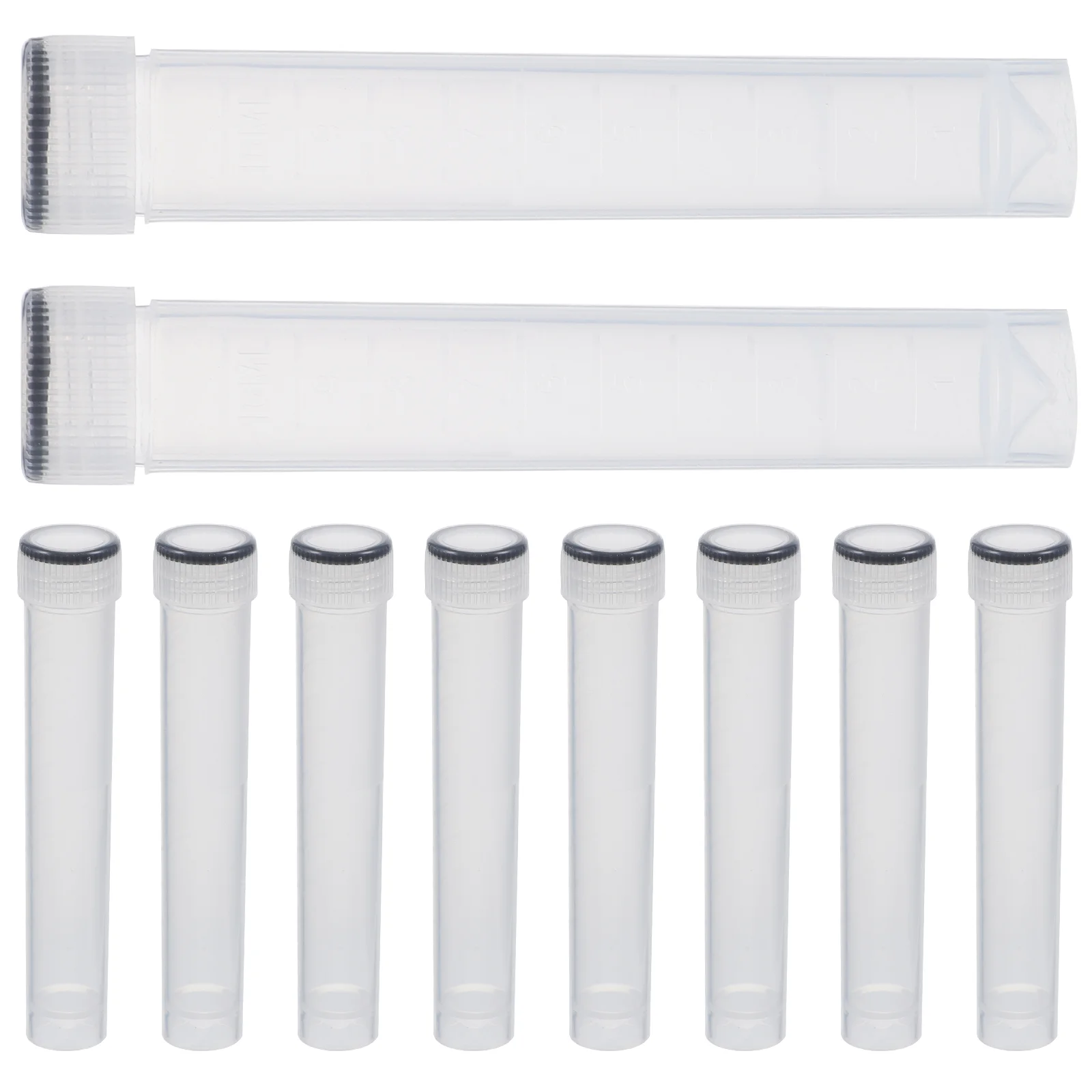 10 Pcs Cryovial Plastic Tube Liquid Tubes with Lids Freezing Experiments Equipment