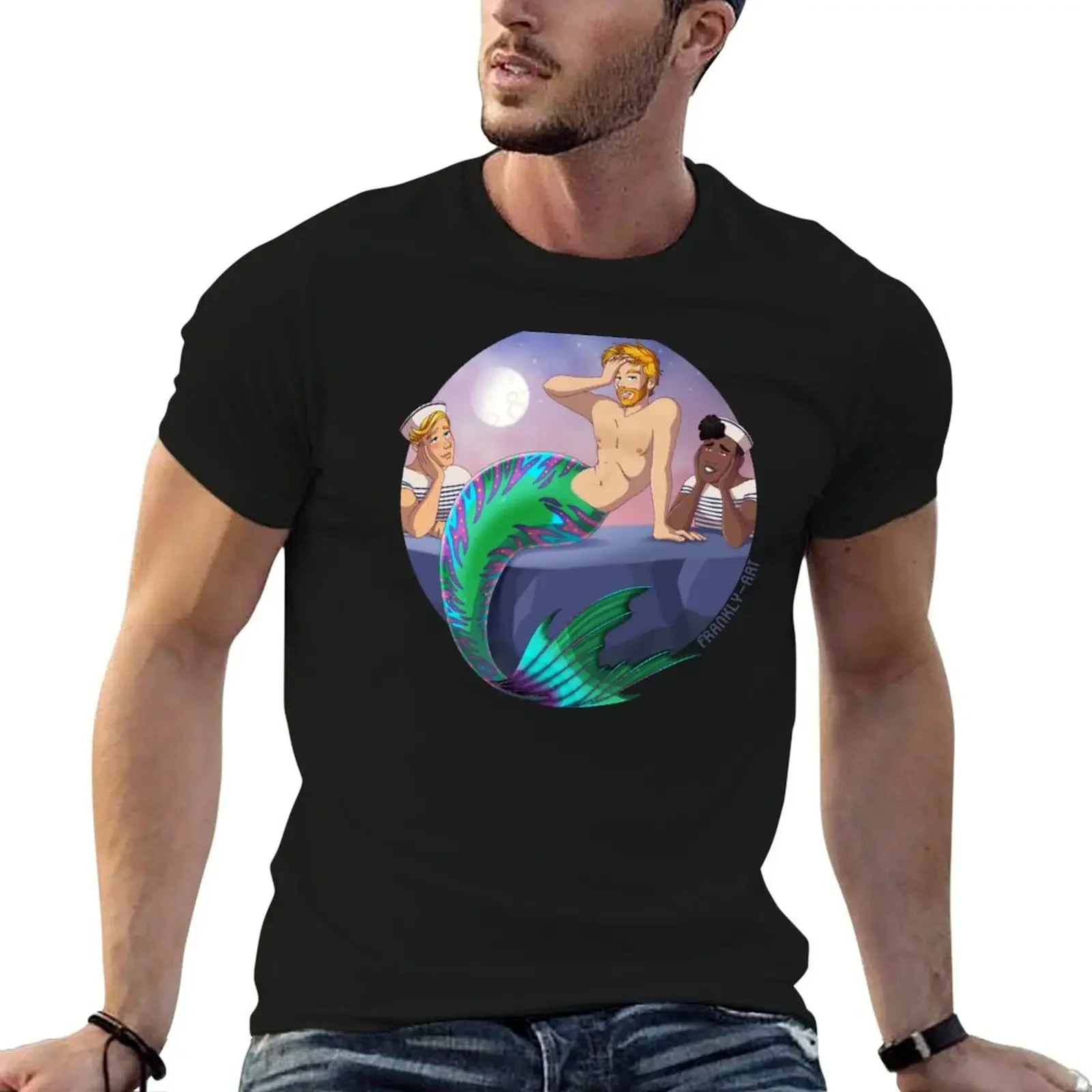 MerMay 2020 Commission: @redrivermerman T-Shirt tees cute clothes graphic shirts summer tops outfits for men