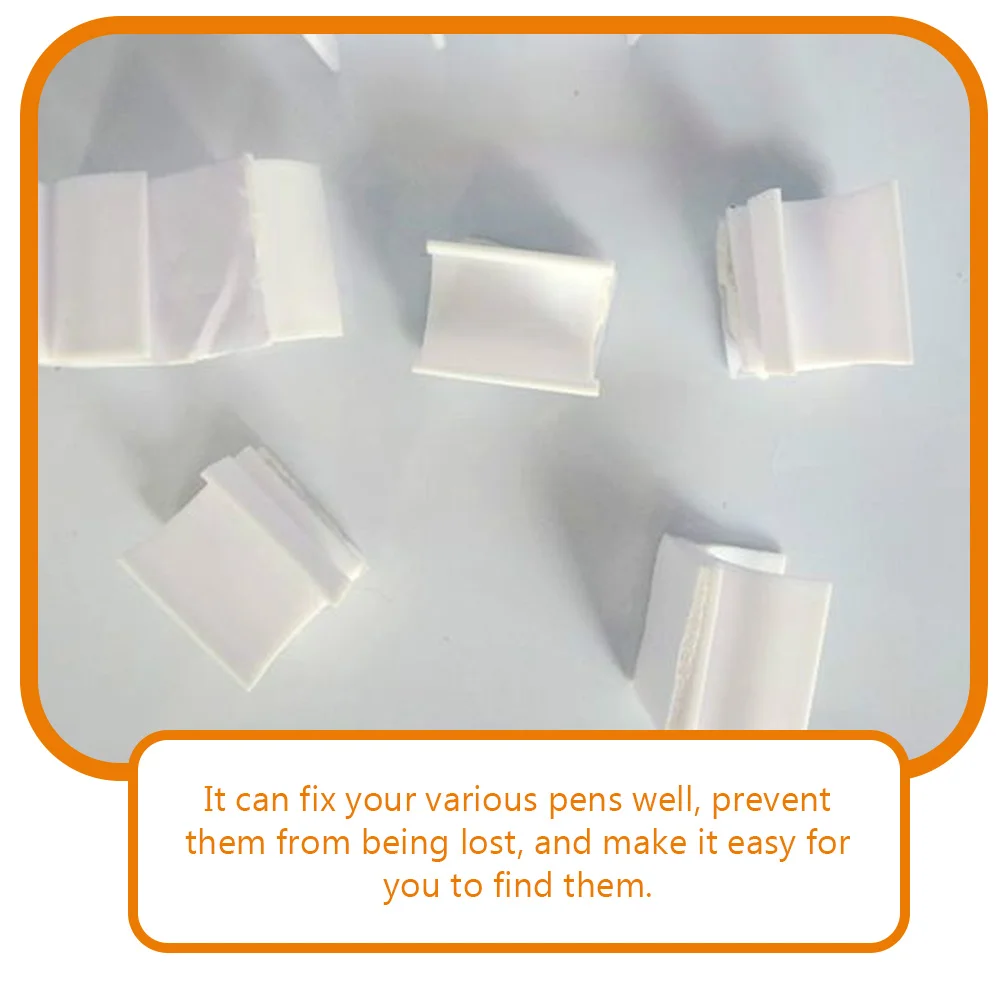 

150 Pcs Pen Clip Buckle Whiteboard Adhesive Holder for Clipboard Clippen Office Self-adhesive