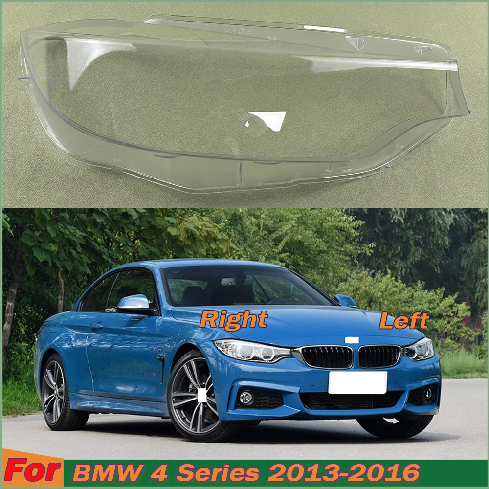 

For BMW 4 Series M3 M4 F32 F33 F36 F82 2013-2016 Headlight Cover Headlamp Transparent Lampshade Plexiglass Replace Original Lens