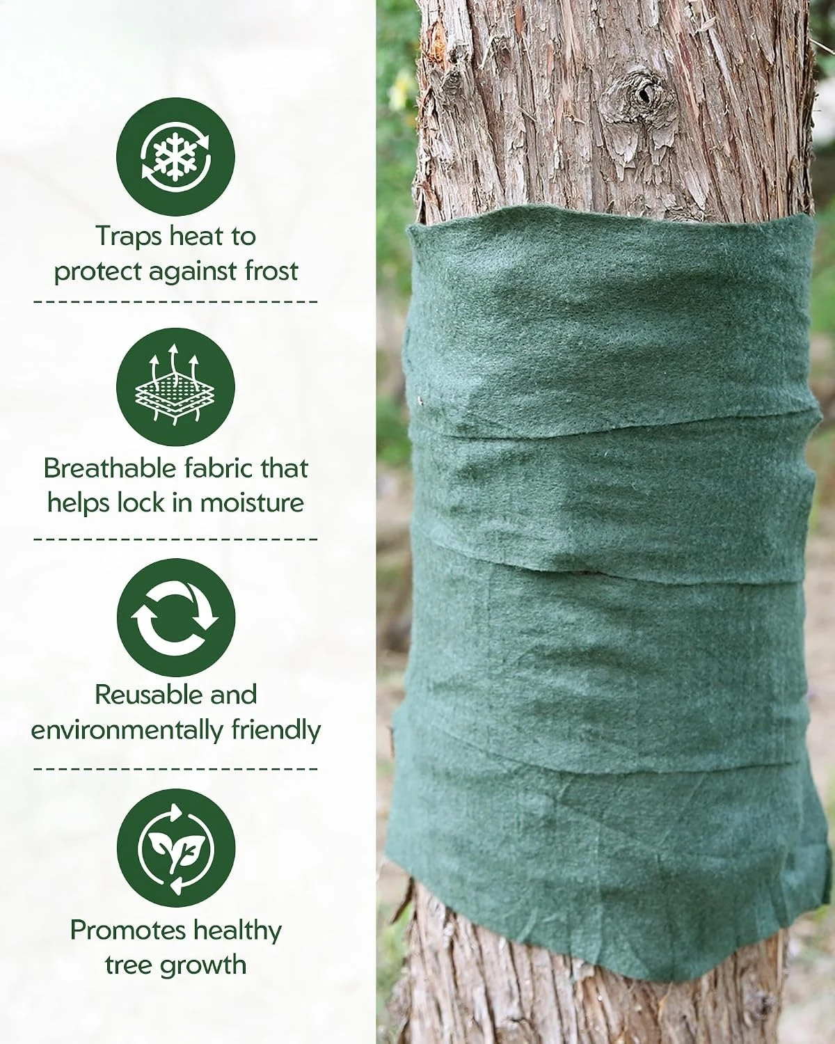 2pcs 12cm x 20m Green Tree Protection Bandages Heavy Duty Winter Wrap for Plant Frost Moisture Retention Plant Antifreeze Cover