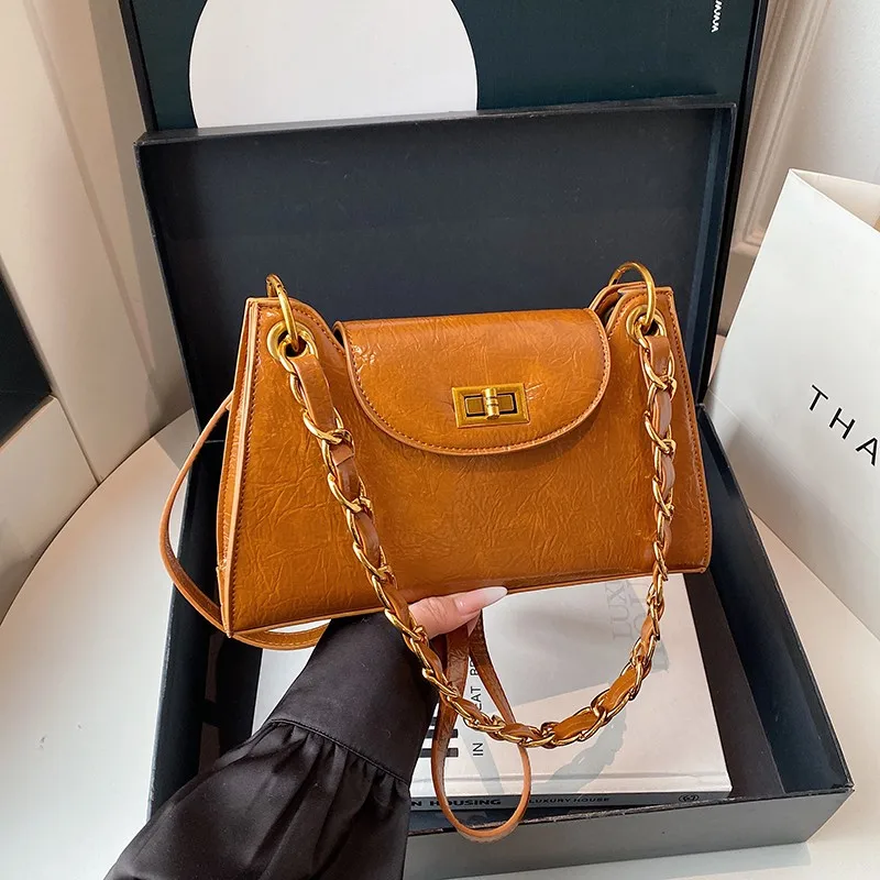 

Винтажная роскошная женская сумка для подгузников, элегантная кожаная сумка через плечо большой вместимости, дизайнерская сумка для поездок на работу, простая, модная, трендовая