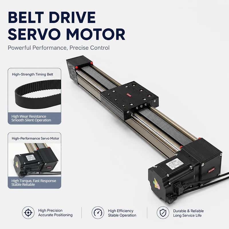 RXP80 Belt Linear Guide Electric Slide Including Servo Motor Horizontal Load 70kg 3D Printer Accessories Grinder Rail
