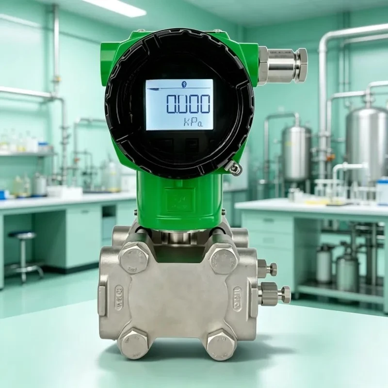 Differential Pressure Transmitter With LCD Display 4 20mA HART 24VDC High Precision for Industrial Measurement