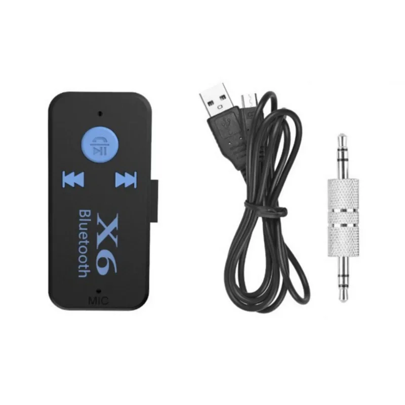 X6 Wireless Bluetooth 4.0 Adapter 3 in 1 USB Bluetooth Receiver 3.5mm Audio Jack TF mp3 Card Reader MIC Call Support Car Speaker