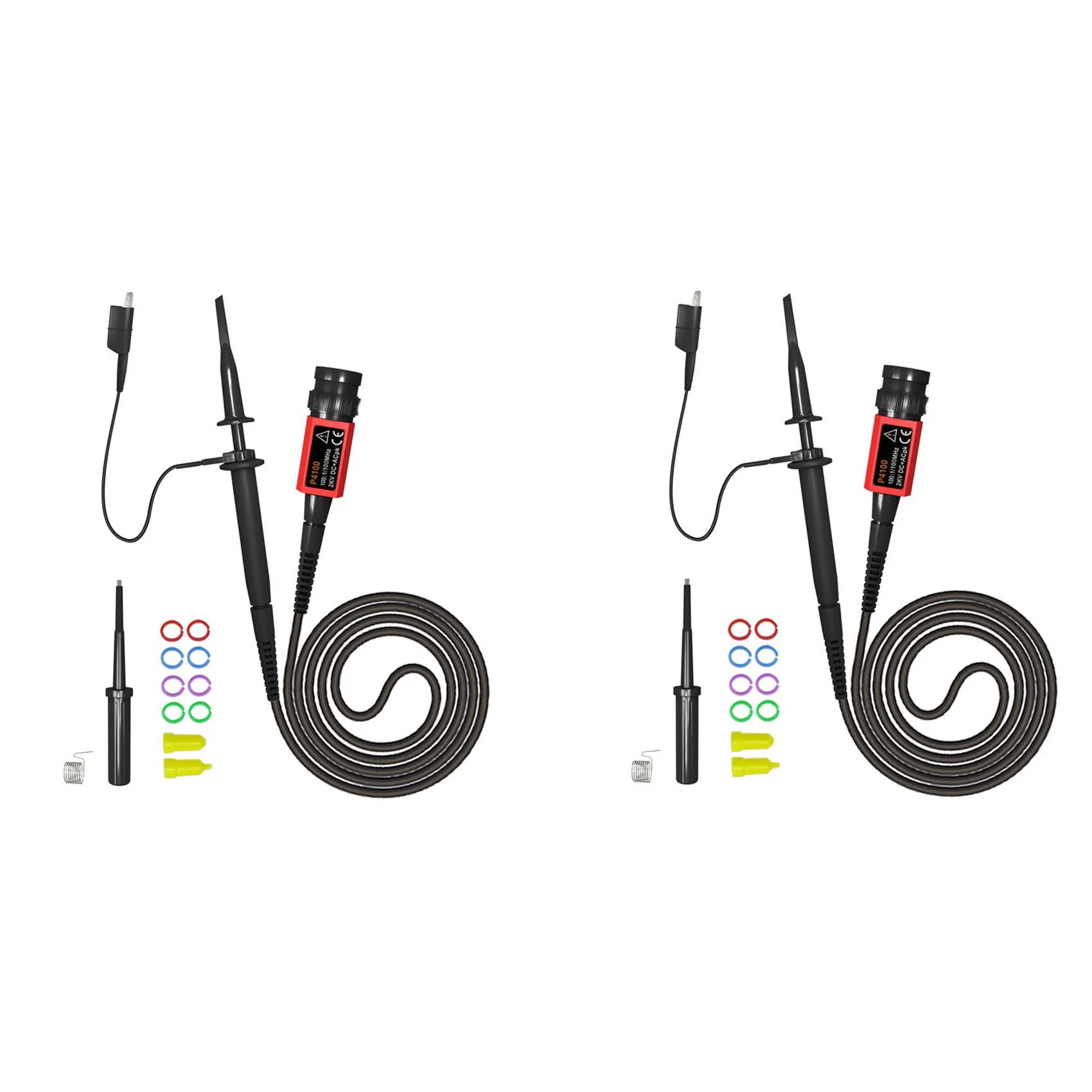 ABJN-2X P4100 Oscilloscope Probe 100:1 2KV High Voltage 100Mhz Safety BNC Connector For Oscilloscope Adjustable Attenuation