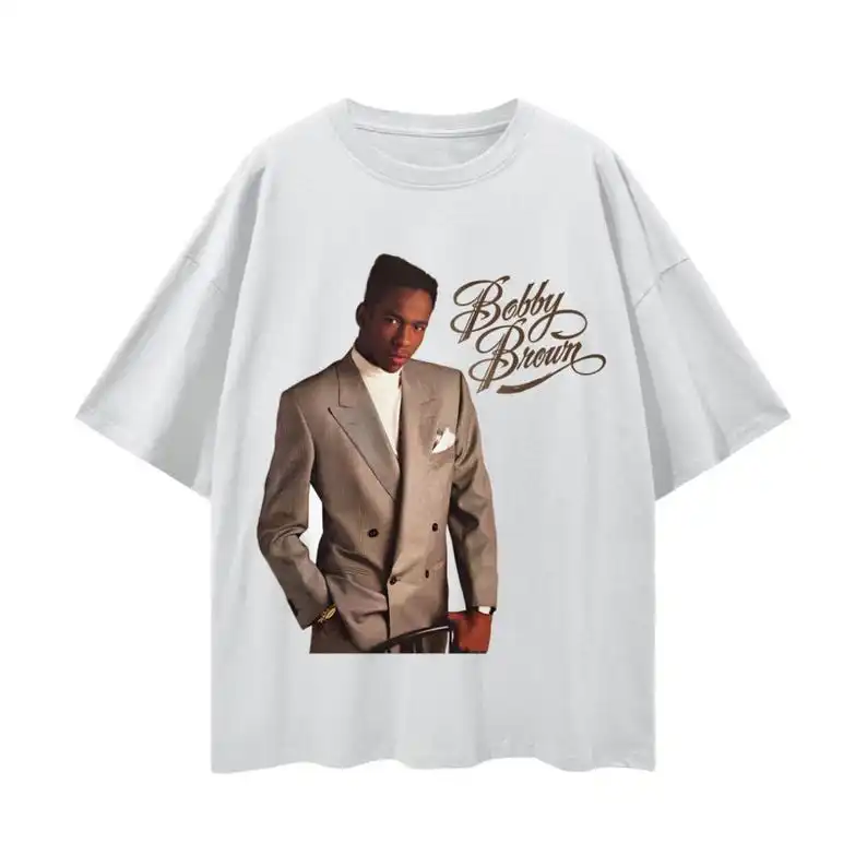 

Bobby Brown Don't Be Cruel Graphic T-Shirt Mens Clothing Graphic cotton Vintage round neck Streetwear Tees Short Sleeve