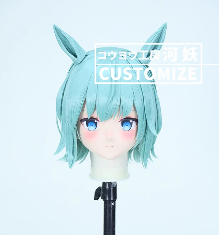 C-4131 Customize Full Head Resin Cartoon Cosplay Japanese Character Anime Role Play Crossdress Kigurumi Mask With Back Shell