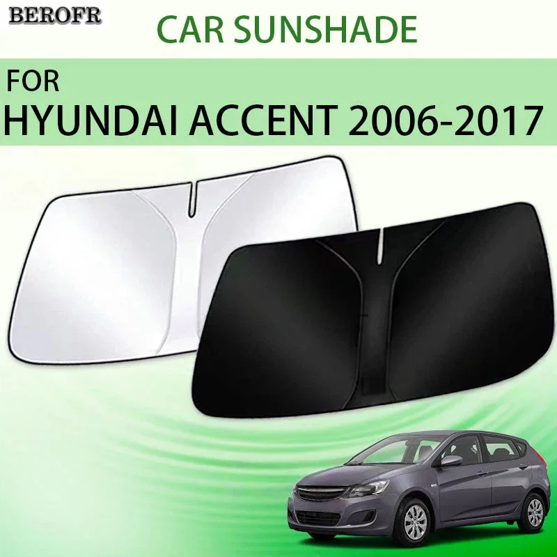 Sunshade For Hyundai Accent Hatchback 2006 - 2011 2012 - 2017 Accessories Front Window Sun Visor Protector Storage Interior Part