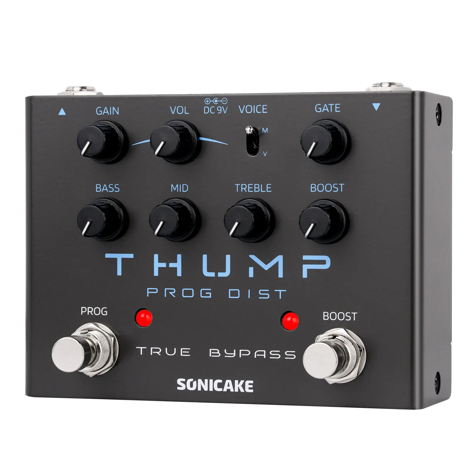 SONICAKE Thump Pure Analog High-Gain Distortion Guitar Effects Pedal 2 Tone Modes Modern & Vintage True Bypass QDS-09