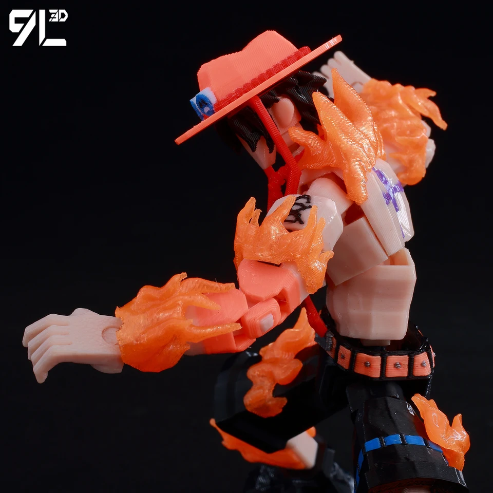 ONE PIECE フィギュア 9L3D Dummy13 OnePiece Figure Portgas D. Ace Anime Lucky13 Multi