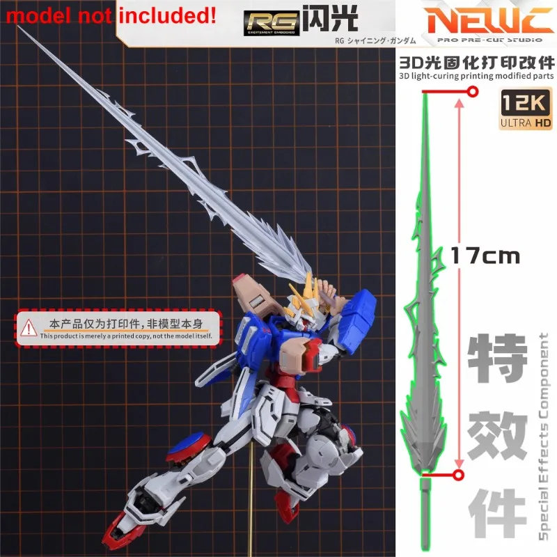NewC 3D Printed Giant Sword Special Effects Component for RG 1/144 GF13‑017NJ Shining Hobby DIY Model Modified Accessories