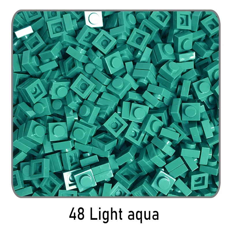 100 Stücke DIY Ziegel Teile 3024 1x1 Platte Pädagogische Tech Bau Assmble Kompatible Block Teile Spielzeug für Kind Kinder