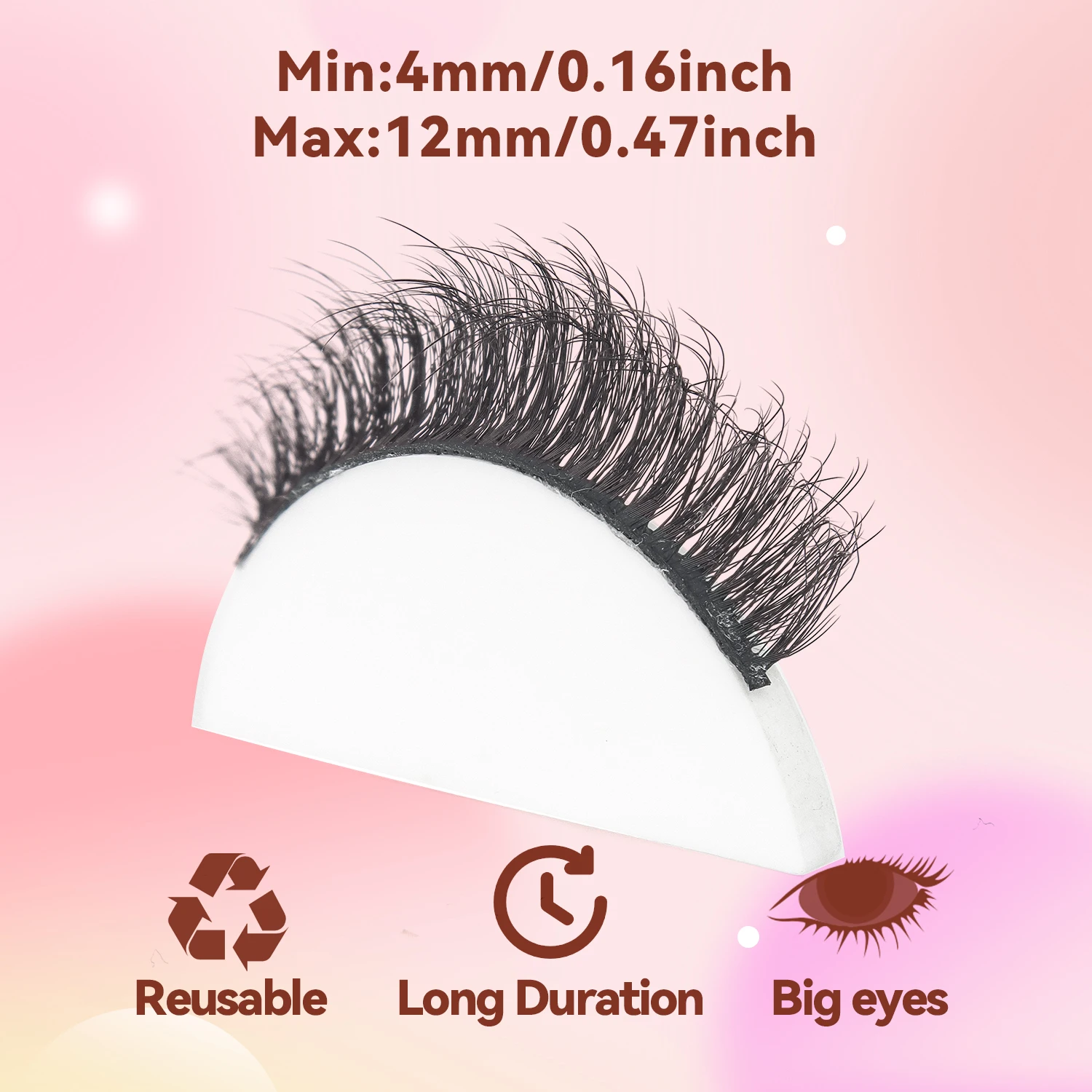 Pluizige valse wimpers 10 paar Russische strip nepwimper Natuurlijke wimperstrips Wimpers Pack D Krul Korte wimpers Natuurlijke uitstraling