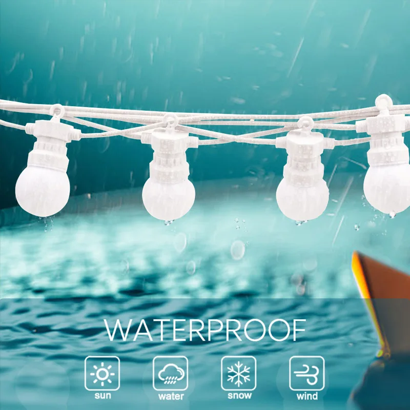 23Meters Patio Mini LED String Light Bulbs Outdoor Garden Tent Camp Lighting G50 Globe Lamp Waterproof Decoration For Wedding