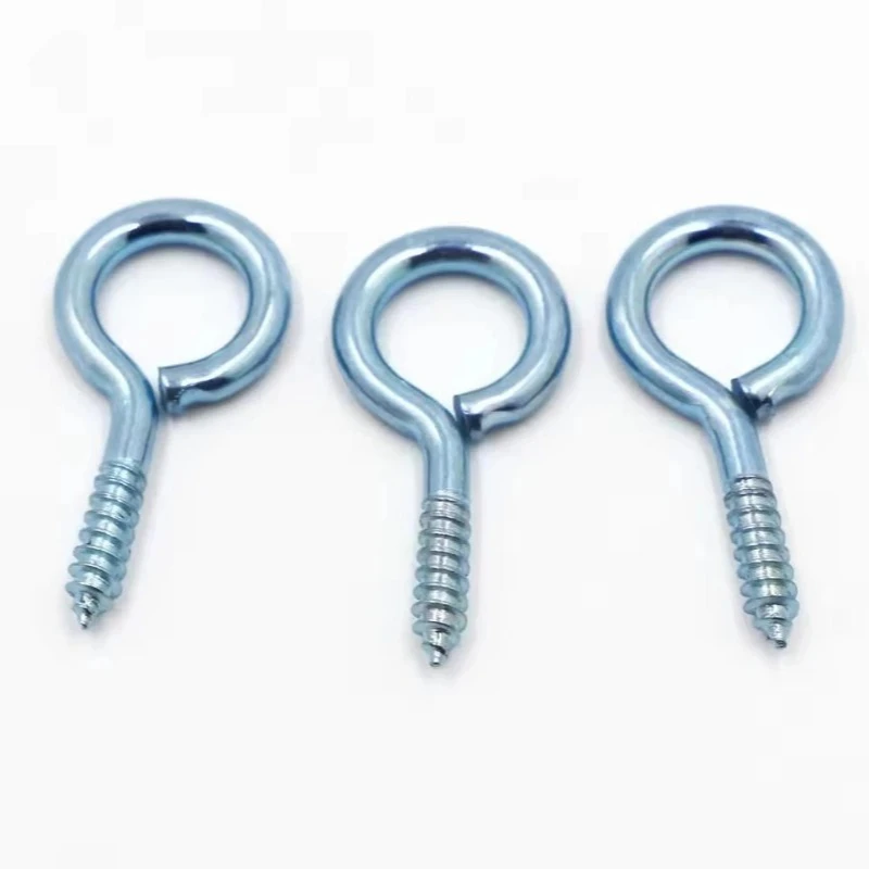 

Steel Sheep Eye Screws with Blue Zinc Plating - Self-Tapping Hook Screws 0# 1# 2# 3# 4# 5# 6# 8# 10# 12#14# Sizes