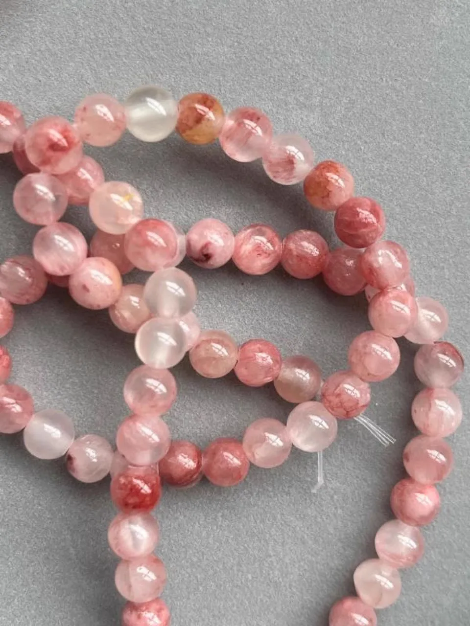 1 Strang Natürlicher Persischer Jadestein Rosa 4/6/8mm Lose Spacer-Edelsteinperlen für Schmuckherstellung DIY Armband Halskette Zubehör – Detail 5