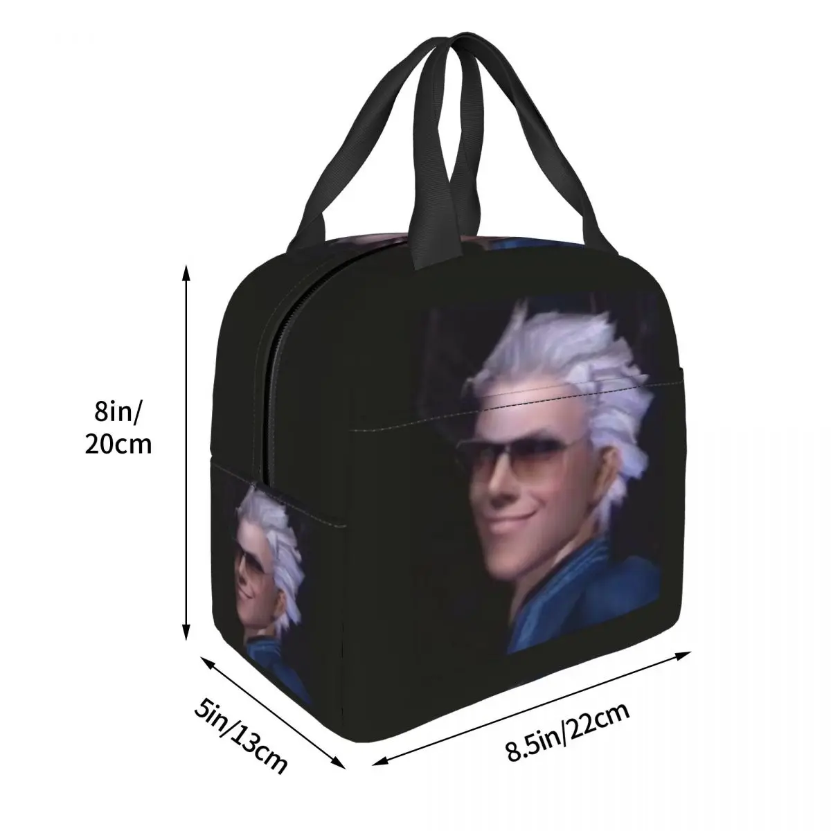 Vergil From The Devil May Cry Series Lunch Bags Insulated Bento Box Lunch Tote Picnic Bags Thermal Bag for Woman Kids Office