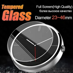 All Size Round Watches Tempered Glass Screen protector Diameter 23 25 28 32 33 37 43 44 45 46 mm Protective Film For Smart Watch