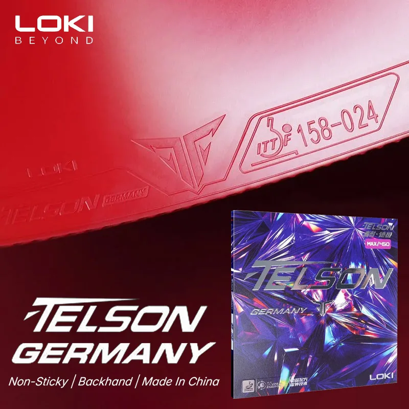 

LOKI TELSON GERMANY Table Tennis Rubber Non-Sticky Ping Pong Rubber Top Sheet with Pre-tuned Kunlun Sponge