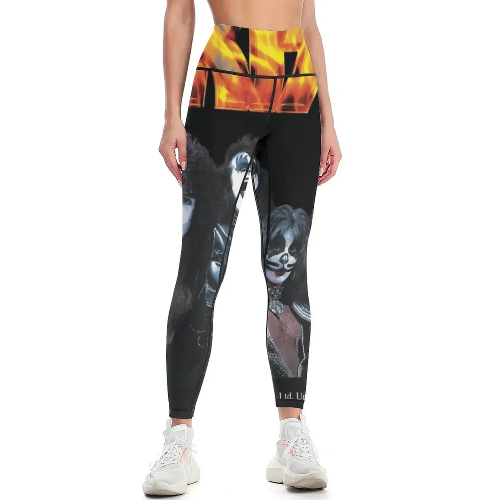 

KISS Band Leggings Women sportwear flared fitness set gym sport set Womens Leggings