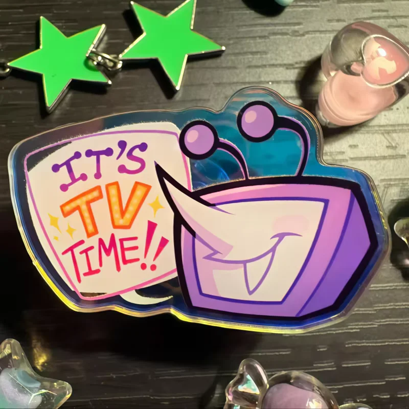Deltarune Tenna TV Time Acrylic Pin Cute TV Character Lapel Brooch Game Badge Fan Collectible Jacket Backpack Cosplay Decor Gift