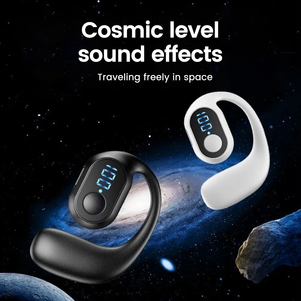 BT2 Ear Hook Wireless Earphones Bluetooth-compatible 5.3 Mini Handsfree Waterproof Sport Music Headset Single  Earbuds image 4