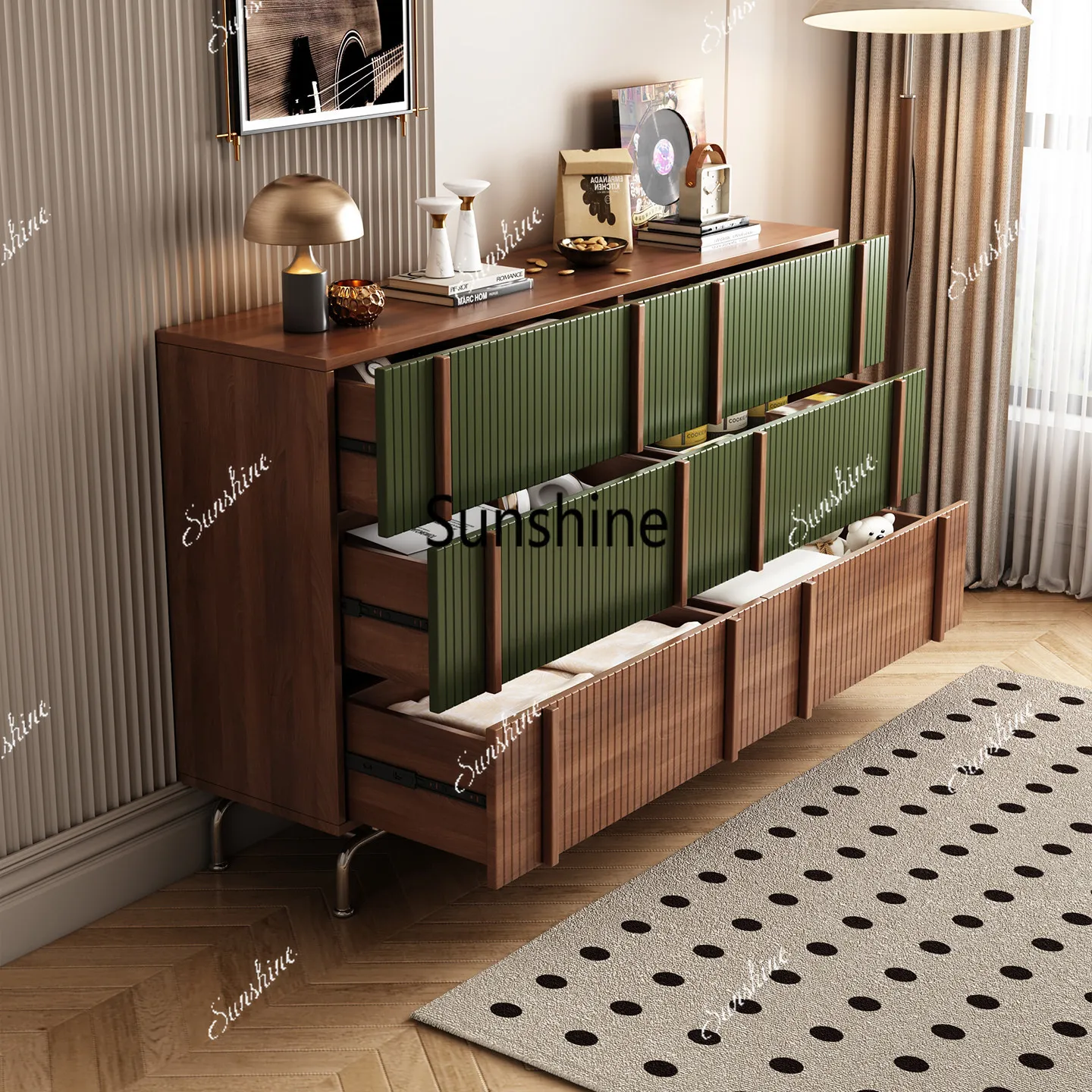 Living room sofa next to the wall Multifunctional chest Bedroom drawer Bedside cabinet