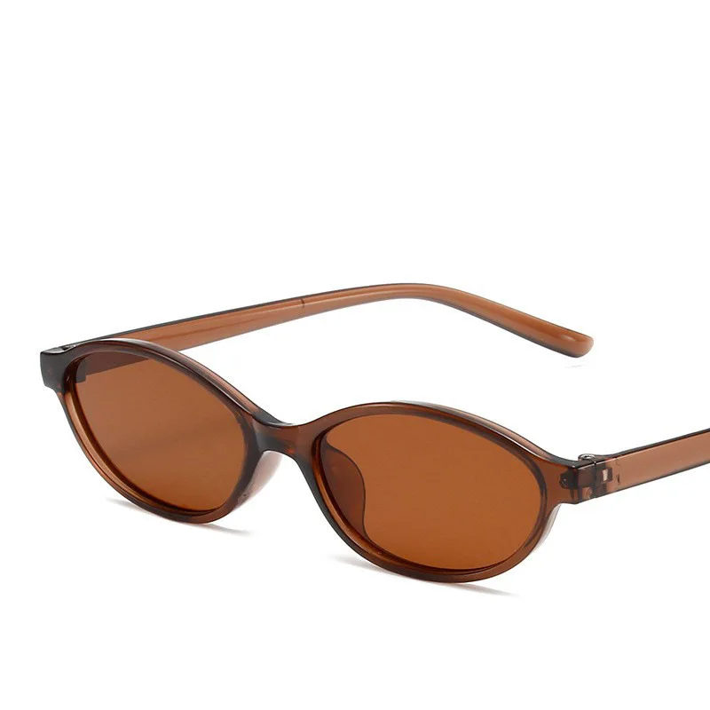 Солнцезащитные очки в овальной оправе в стиле ретро для женщин, винтажные солнцезащитные очки в маленькой оправе с эллипсом, крутые солнцезащитные очки, дизайнерские круглые солнцезащитные очки