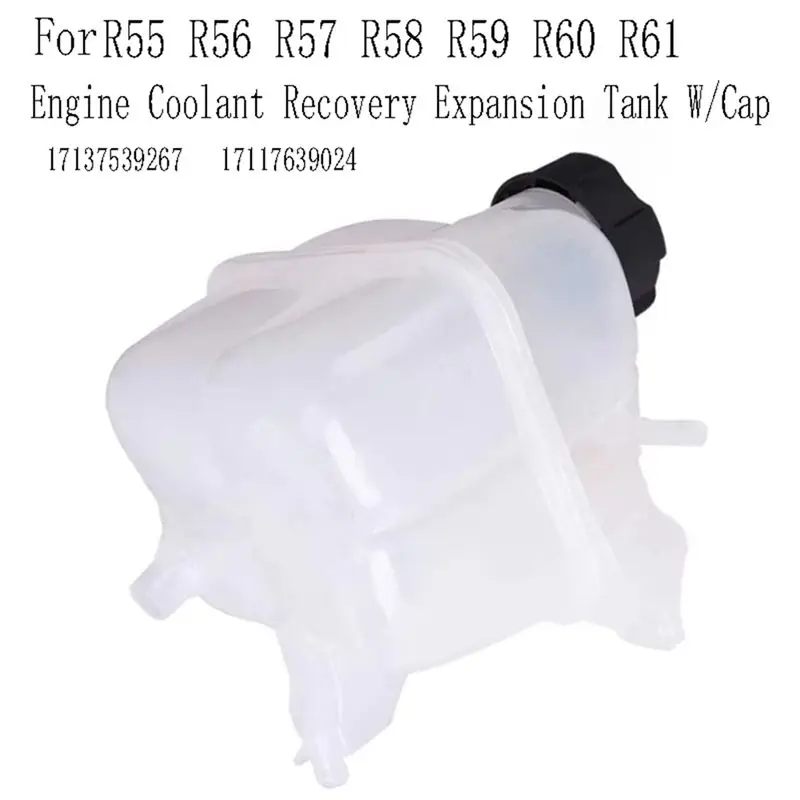 AEA7-17137539267 Engine Coolant Recovery Expansion Tank W/Cap For MINI R55 R56 R57 R58 R59 R60 R61 17117639024