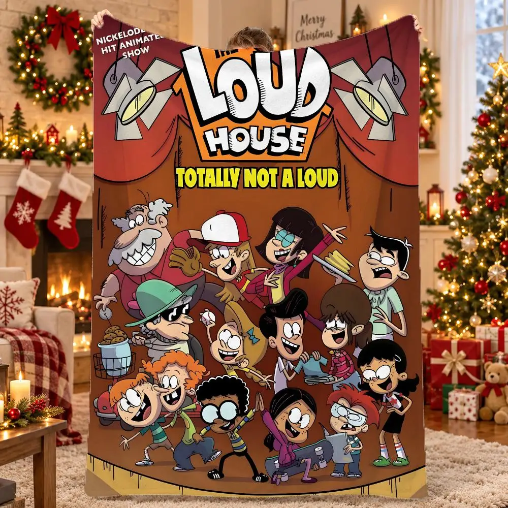 TV Series The Loud House Throw Flannel Pet Blanket Cover Warm Soft Multifunctional Throw Universal  Bedsqread Holiday Gifts