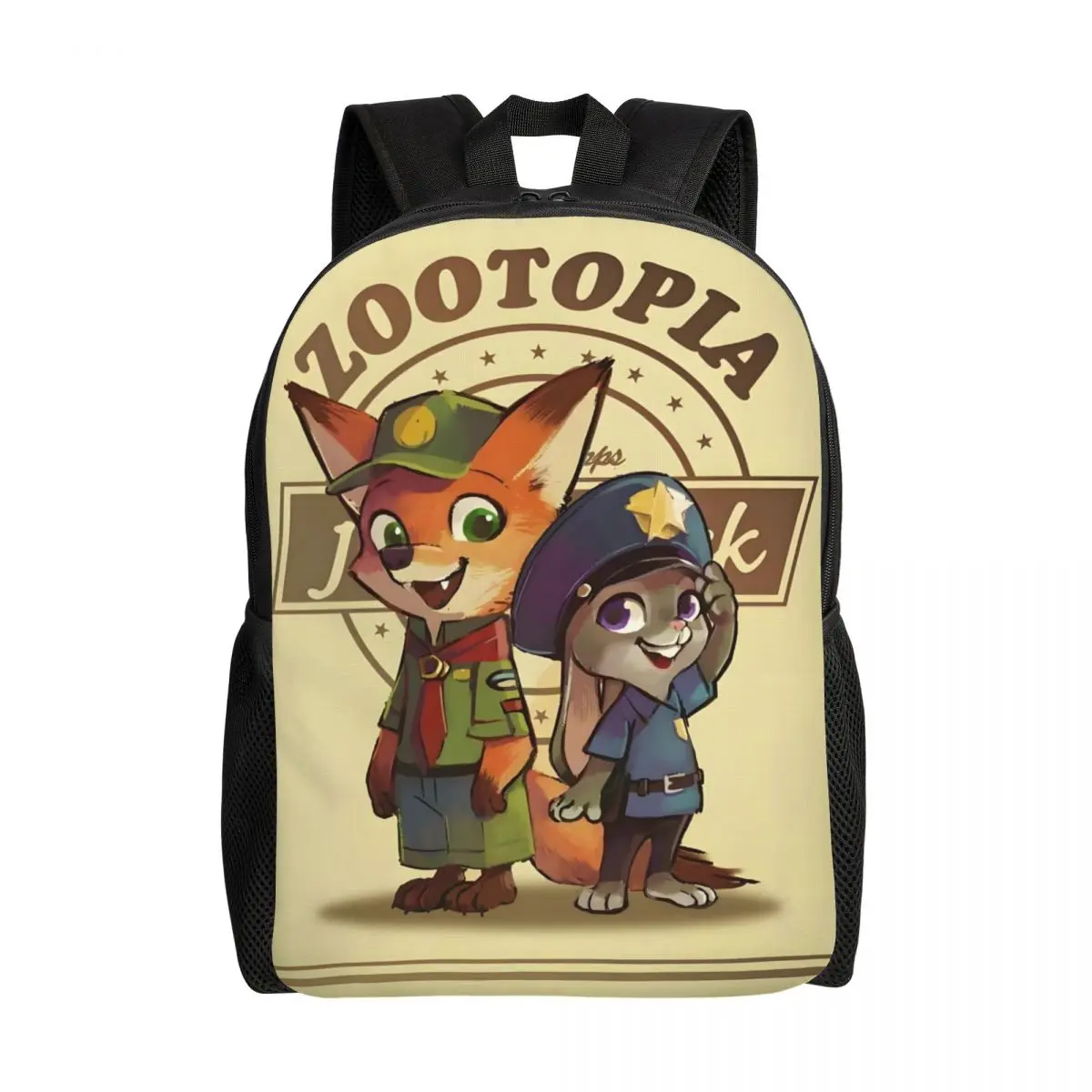 Custom Zootopia Cartoon Movie Backpacks for Women Men College School Students Bookbag Fits 15 Inch Laptop Nick Fox Bags
