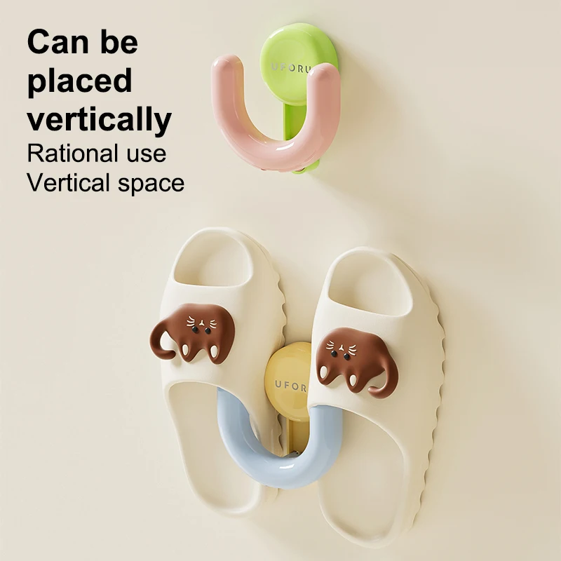 رف شبشب UFORU Dopamine Style Sucker - حامل جداري للحمام بدون مثقاب مع تصريف |   تخزين متعدد المشاهد
