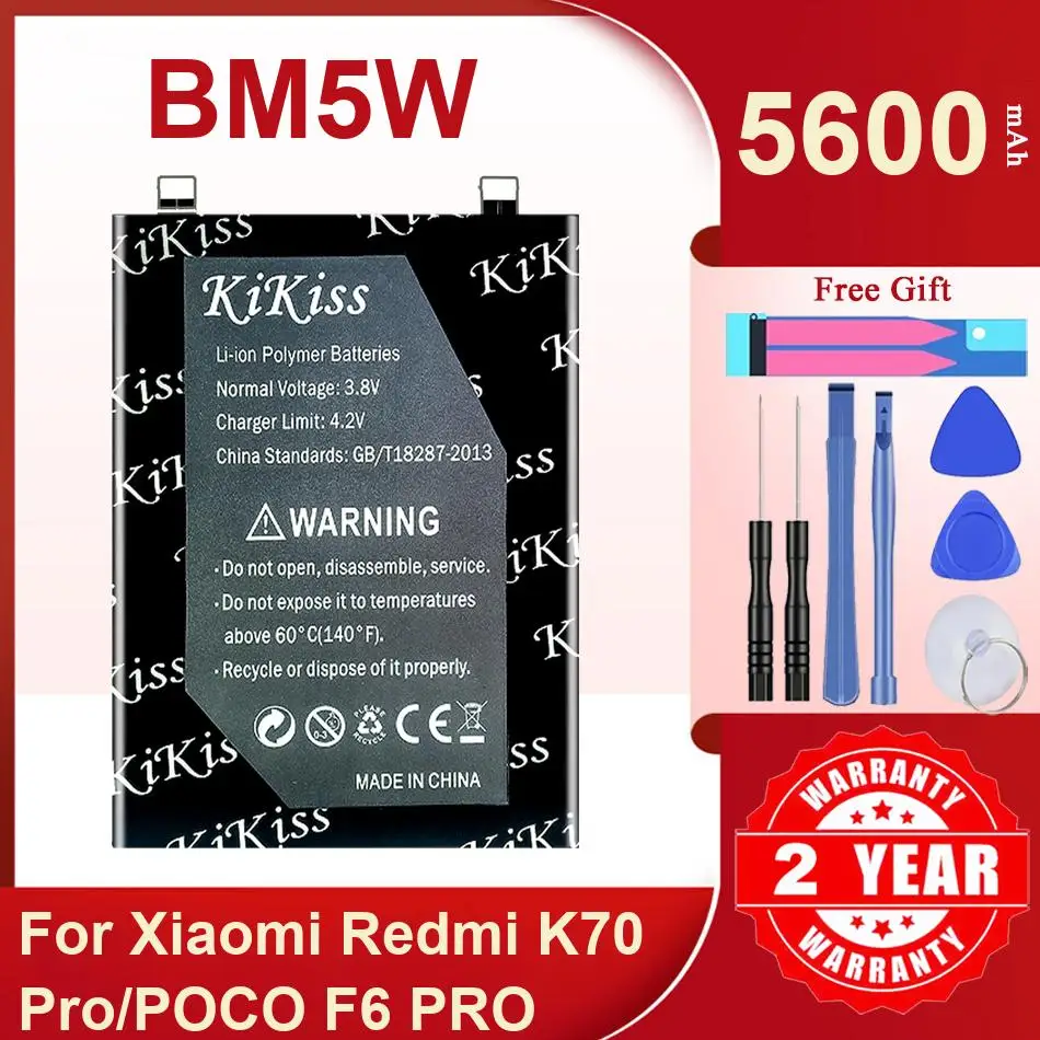 

Kikiss 5600Mah BM5W Battery For Xiaomi Redmi K70 Pro/POCO F6 PRO
