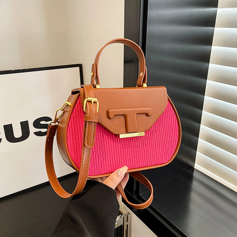 Bolso cruzado minimalista Vintage de cuero para mujer, bolso de diseñador, bolso de viaje de Color sólido de lujo, gran capacidad
