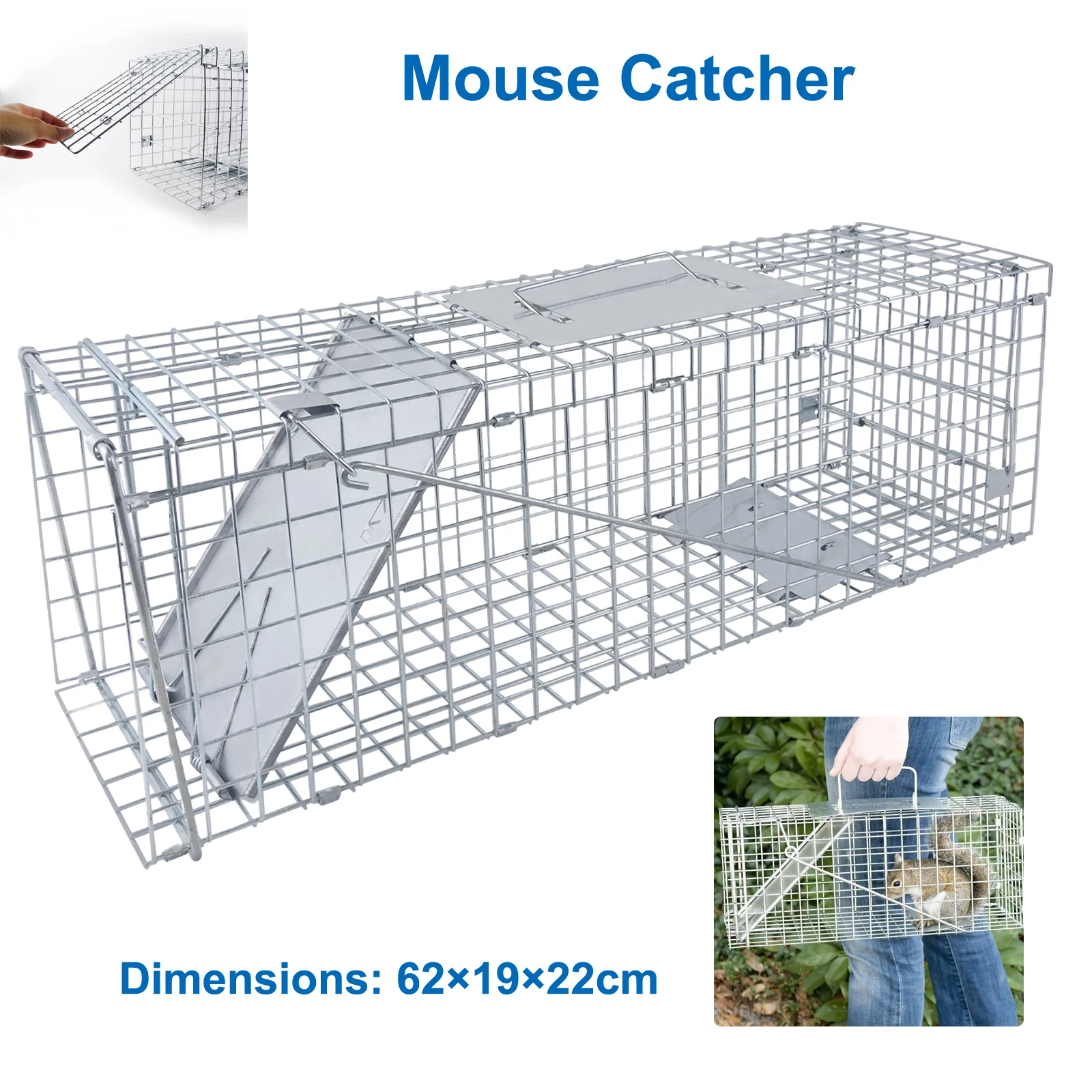 Humane Metal Mouse Trap Safe Reusable Indoor Outdoor