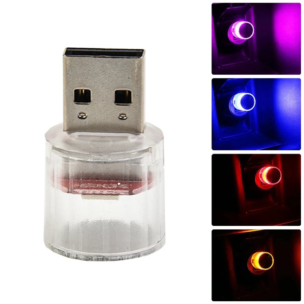 분위기 USB LED 조명, 자동차 장식 장식 네온 1x 액세서리, 주변 분위기 자동 전구, 실내 조명