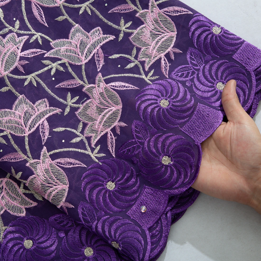 Kalume African Cotton Lace Fabric Breathable Comfortable 2024 Nigerian Swiss Voile Lace Fabric For Diy Dress Party Wedding F3832